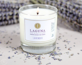 Shop Handcrafted Premium Wax Lavender 11oz Classic Candle | Laguna Candles