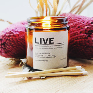 Handcrafted Luxurious Premium Wax Live Candle | Laguna Candles