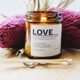 Handcrafted Luxurious Premium Wax Love Candle, infuse your space with love and positivity by Laguna Candles