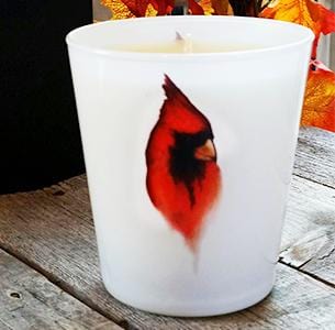 Experience luxury with The Redbird Cardinal Premium Coconut Wax Candle from Laguna Candles