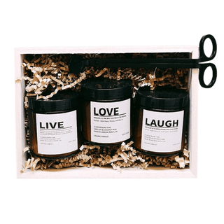 Live Love Laugh Candle & Wick Clipper Set by Laguna Candles