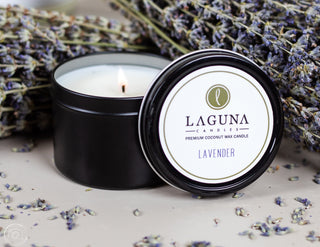Shop Handcrafted Premium Coconut Wax 6-ounce travel tin candle | Laguna Candles