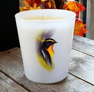 Handcrafted luxurious The Narcissus Flycatcher Premium Coconut Wax Candle from Laguna Candles