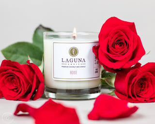 Rose 11oz Classic Candle for luxury and relaxation fragrance | Laguna Candles