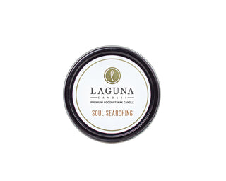 Soul Searching 6oz Travel Tin Candle for wanderlust adventures from Laguna Candles