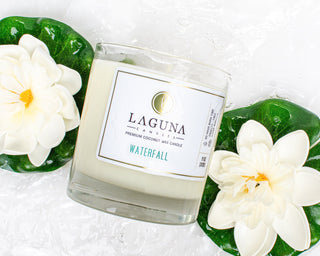 Elevate your ambiance with Laguna Candles Waterfall 11oz classic candle